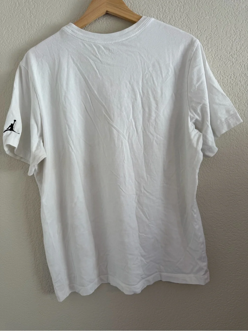 Jordan Jumpman Graphic Tee White Stacked Logo Sz L